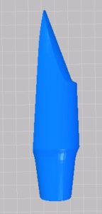S80 C** rendering of 3D printed saxophone mouthpiece